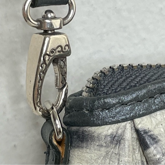 BRIGHTON Cosmo Cat Crossbody Clutch Leopard Print Black Grey Removable Strap - Picture 12 of 15